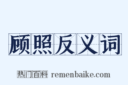顾照反义词是什么意思的图片